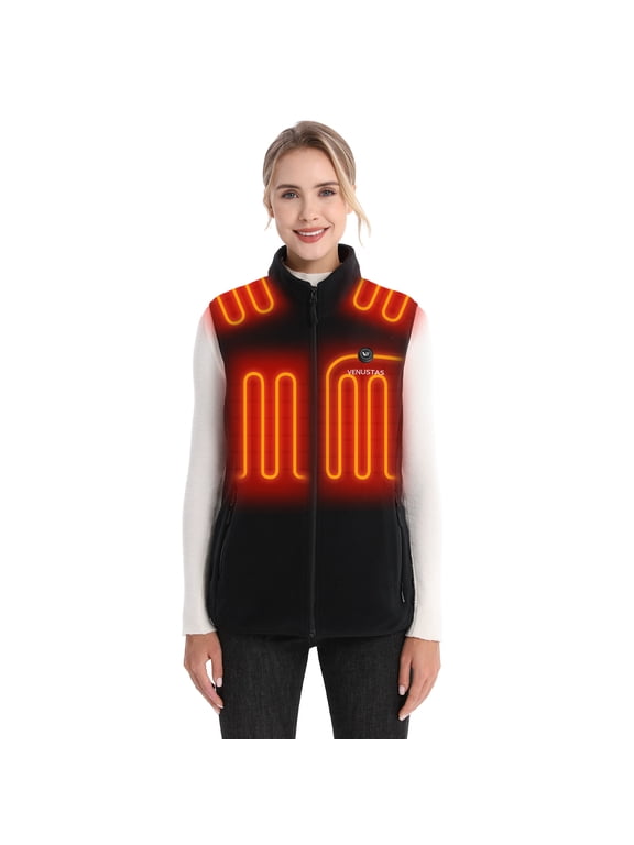Fleece Heated Vest for Women with Battery Pack – Soft Lightweight Heated Clothing for Winter Outdoor