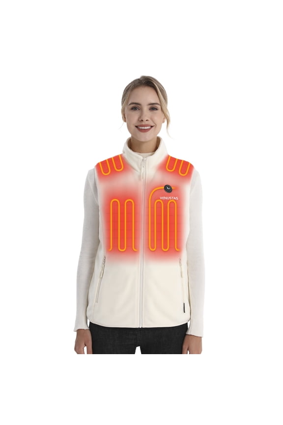 Fleece Heated Vest for Women with Battery Pack – Soft Lightweight Heated Clothing for Winter Outdoor