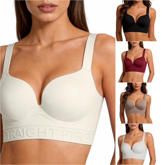 Venzia Balconette Bra for Women, Push Up Padded Underwire Low Cut T-Shirt Bra | Shape Curve, Push up, Seamless T-Shirt Cups, Side Support, Natural Lift, Back Smoothing, Soft Stretch