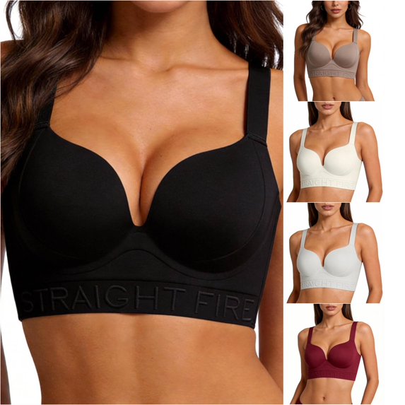 Venzia Balconette Bra for Women, Push Up Padded Underwire Low Cut T-Shirt Bra | Shape Curve, Push up, Seamless T-Shirt Cups, Side Support, Natural Lift, Back Smoothing, Soft Stretch