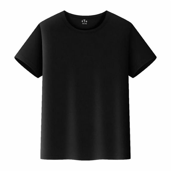 Venzia Kids’ Mesh Short Sleeve T-Shirt – Breathable Plain Top Tees for Boys & Girls, Unisex Toddler Children Crew Neck Casual Wear Black L