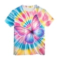 thumbnail image 1 of Venzia Kids Neon Tie Dye Shirt For Boys Girls Tie Dye T-Shirt Hippes Tshirt Senior Children Tee Size 6 16 Years Age Lovely Toddler Wear, 1 of 5