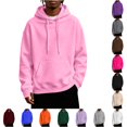 thumbnail image 1 of Venzia Men Oversized Hoodie Pullover Sweatshirt Long Sleeve Hooded Top with Kangaroo Pocket Casual Autumn Winter Wear,XXL, 1 of 8