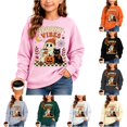 thumbnail image 1 of Venzia Women Cute Fall Sweatshirt, Retro Pumpkin Black Cat Cartoon Graphic Crewneck Casual Autumn Pullover Top, 1 of 6