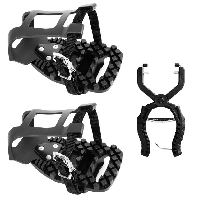 Venzo Peloton Spin Bike Pedal Toe Clips Cages Adapter With Removal Tool