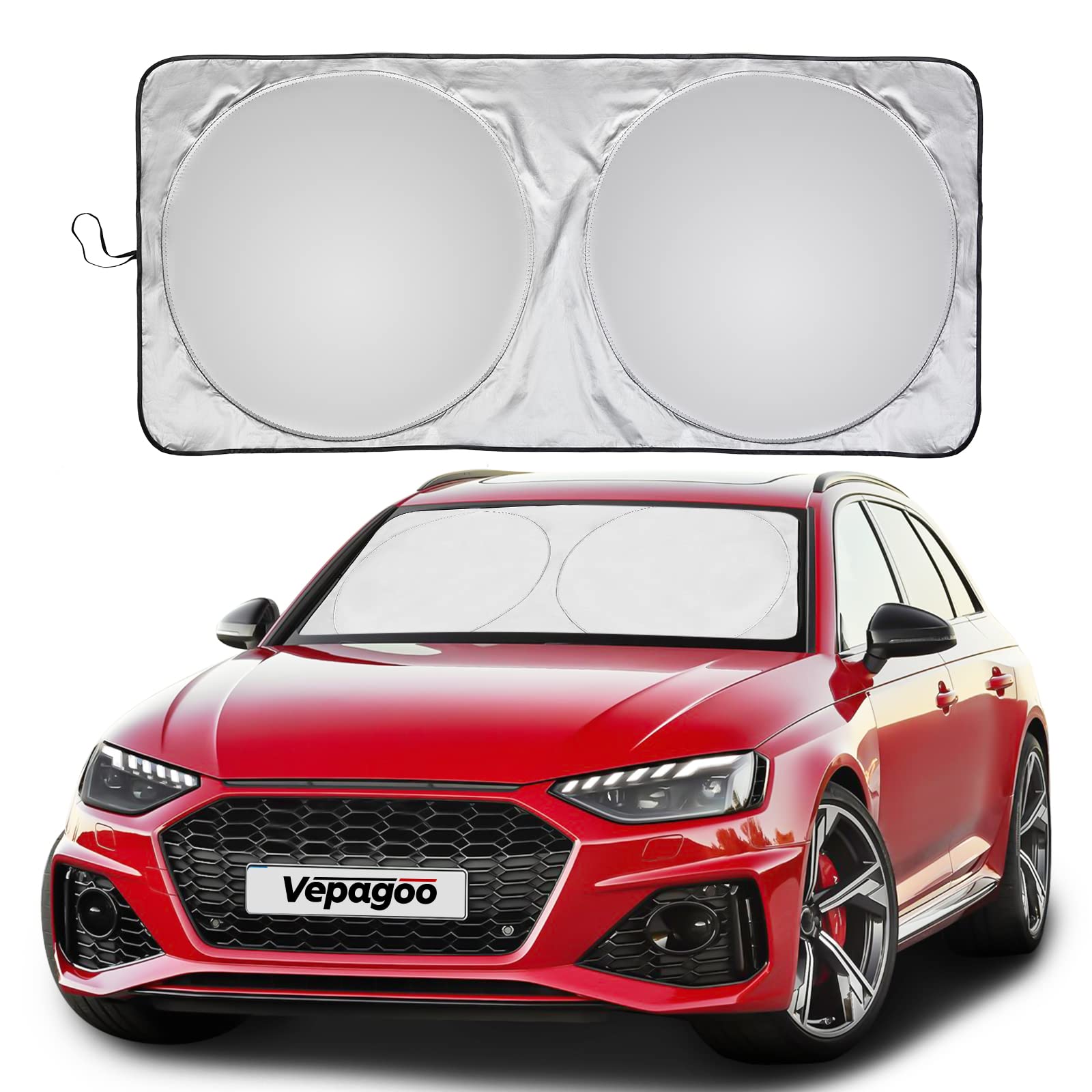 Vepagoo Car Windshield Sun Shade for Front Window, Car Shade Front