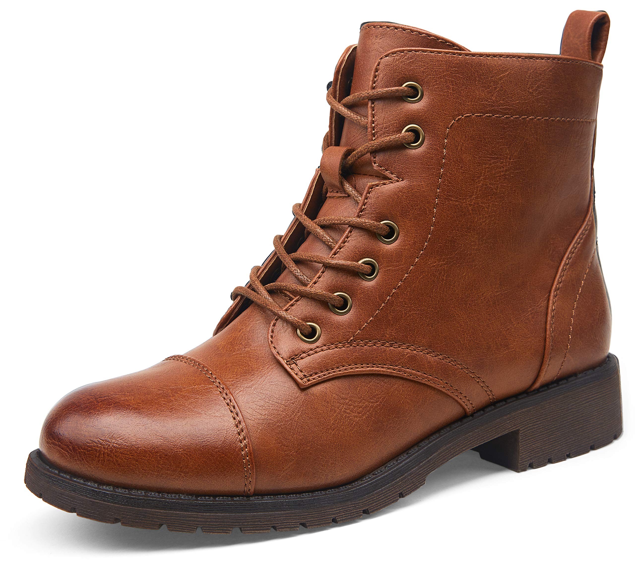 Vepose Women s Leather Dress Shoes Ankle Boots Fashion Booties Low 