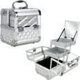 thumbnail image 1 of Ver Beauty Acrylic Makeup Case with Mirror, Dual Tray - Locking Cosmetic Organizer (Silver), 1 of 7