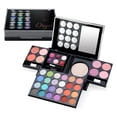 thumbnail image 1 of Ver Beauty Professional Train Case Makeup Organizer with Sliding Trays & Handle (Pink Stripes), 1 of 8