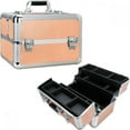 thumbnail image 1 of Ver Beauty Rose Gold Dot 4 Extendable Trays Professional Cosmetic Makeup Case With Dividers - Vp007, 1 of 7