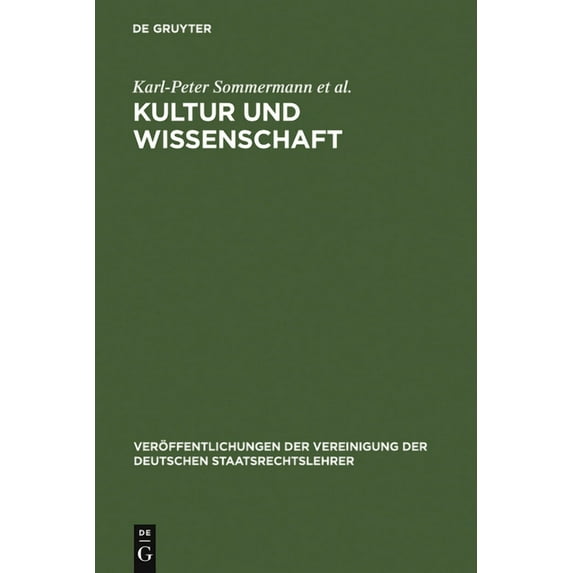 Veröffentlichungen Der Vereinigung Der D Kultur und Wissenschaft, Book 65, (Hardcover)