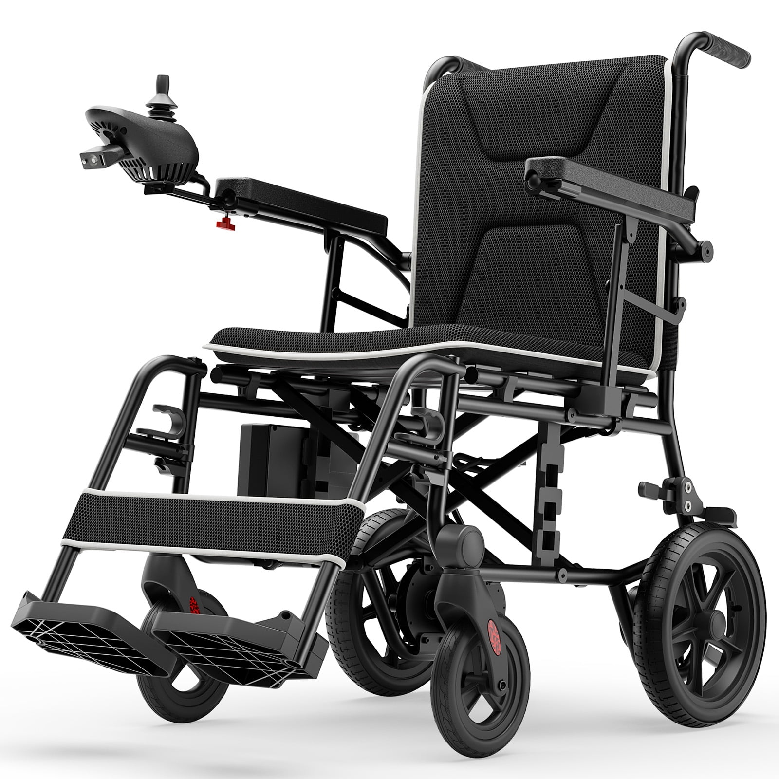 VERPAL Lightweight Foldable Electric Wheelchair, 15 Miles Range