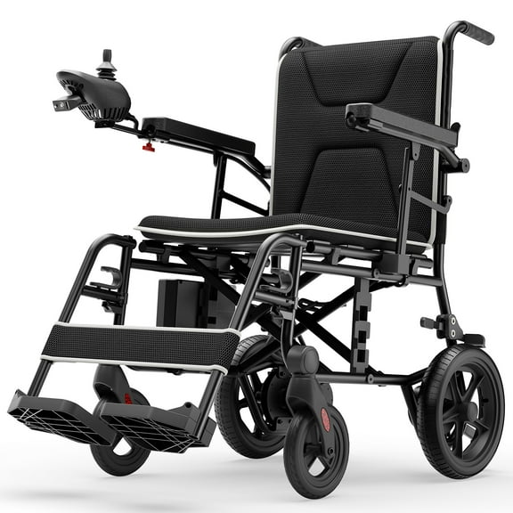 Verpal Lightweight Foldable Electric Wheelchair for Seniors Adults,15 Miles Range,500W Motors,Black