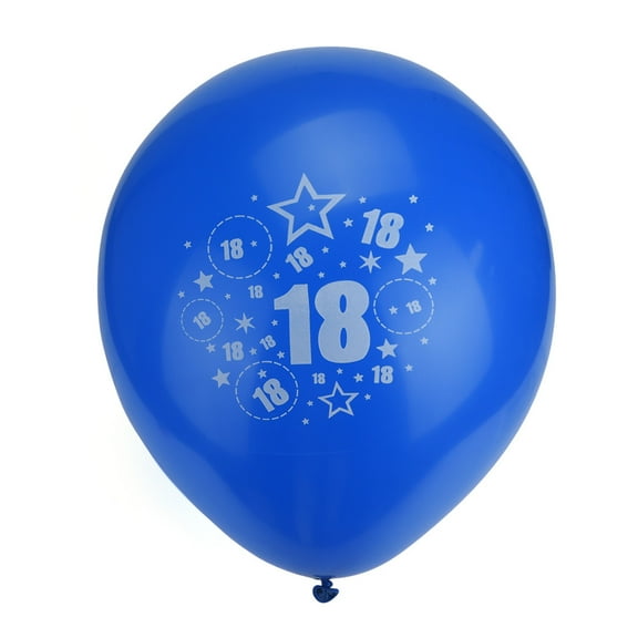 VerPetridure 10Pcs Light Blue And Blue Latex Balloons Age 18 Birthday Anniversary Party Gifts