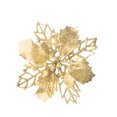 thumbnail image 1 of VerPetridure 16Cm Faux Christmas Glitter Glitter Flowers for Festive Decoration Gold Artificial Christmas Gold Glitter Christmas Hollow Flower Used To Decorate Flowers For Christmas Day, 1 of 7