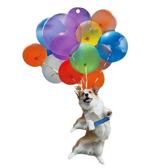 VerPetridure 1Pc Colorful Balloon Puppy Car Trailer interior Rearview Mirror Decoration Pendant Car Puppy Balloon Pendant Cute Dog Car Hanging Ornament with Colorful -Balloon Hanging Ornament Decors