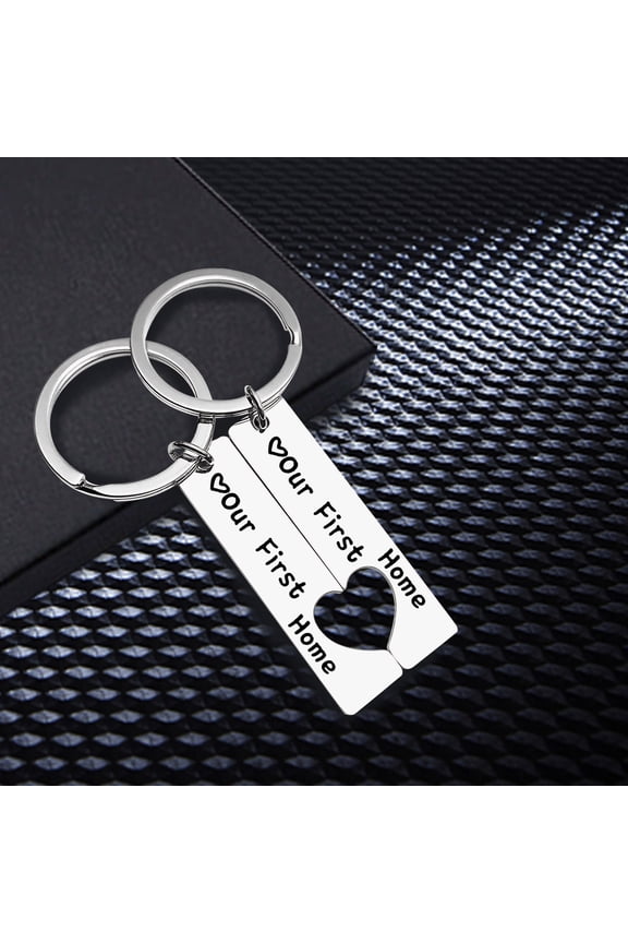 2 Pieces Personalised Heart Puzzle Keyring Set Engraved Date And Name Key Ring Custom Couples Keychain For Girlfriend And Friends