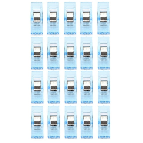 VerPetridure 20 PCS Sewing Craft Quilt Binding Plastic Clips Clamps Pack BU