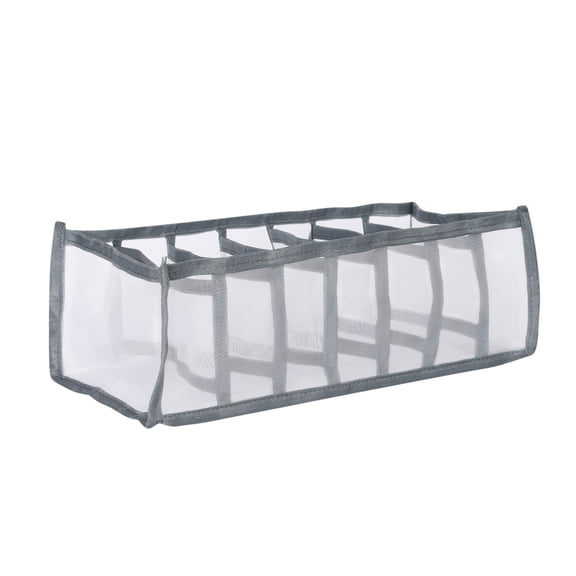 VerPetridure 2Pc 7 Grid Washable Wardrobe Clothes Storage Box Grey (36*25*20Cm) 2PC 7 Grids Washable Wardrobe Clothes Organizer,Jeans Compartment Storage Box