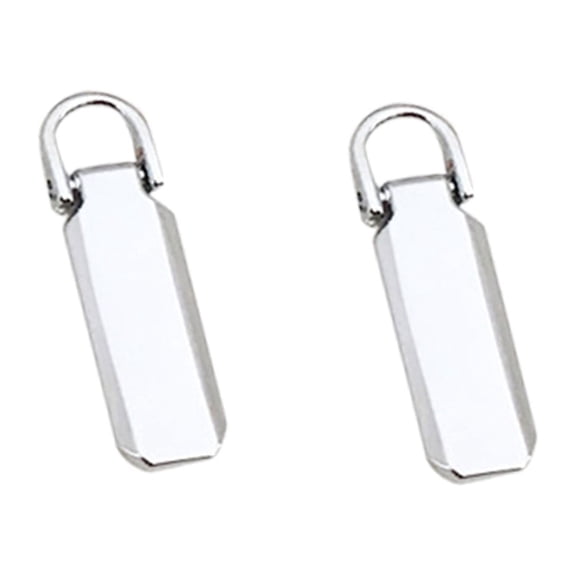 VerPetridure 2Pc High Quality Zipper Pull Tabs High Quality Luggage Zipper Accessories Multifunctional Zipper Buckle Removable and Easy installation Silver Universal Detachable Zipper Puller Set Remo