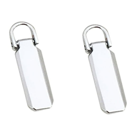 VerPetridure 2Pc High Quality Zipper Pull Tabs High Quality Luggage Zipper Accessories Multifunctional Zipper Buckle Removable and Easy installation Silver Universal Detachable Zipper Puller Set Remo