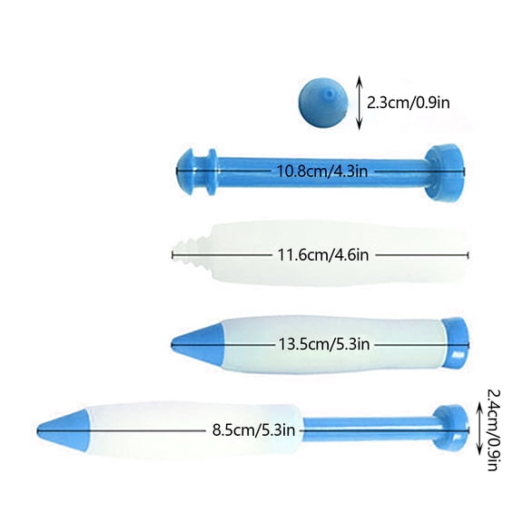 VerPetridure 2pc Silicone Fudge Cake Pen Icing Writing Syringe Baking Decoration DIY Tool