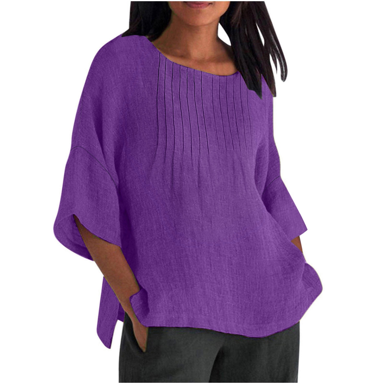 Linen Three-quarter Sleeve Shirts