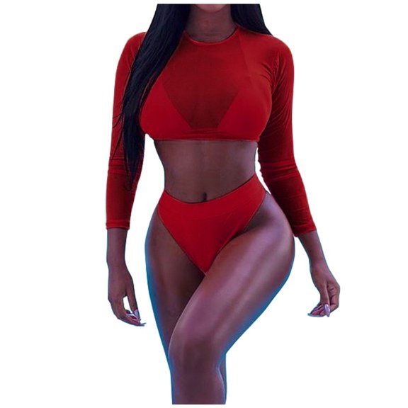 Utoimkio 3 Piece Tankini Swimsuits for Women Swim Long Sleeve Tank Top Bathing Suits with Shorts and Bra Athletic Swimwear