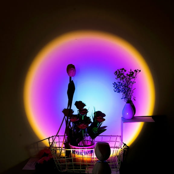 VerPetridure 360 Degree Rotating Projector Lamp Family Party Living Room Bedroom Decoration