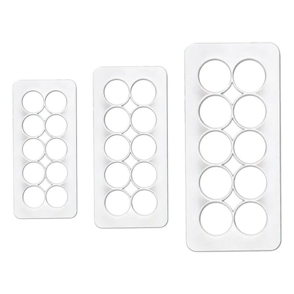 VerPetridure 3Pcs Round Embossed Strip Geometric Cake Cutting Mold Multifunctional Cookie Cutter