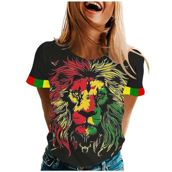 VerPetridure 4th of July Shirts for Women Funny Short Sleeve Crew Neck Blouse Patriotic American Flag T Shirt