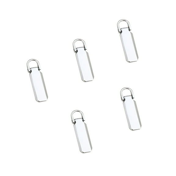 VerPetridure 5Pc High Quality Zipper Pull Tabs High Quality Luggage Zipper Accessories Multifunctional Zipper Locks Removable and Easy installation Silver Universal Detachable Zipper Puller Set Remov