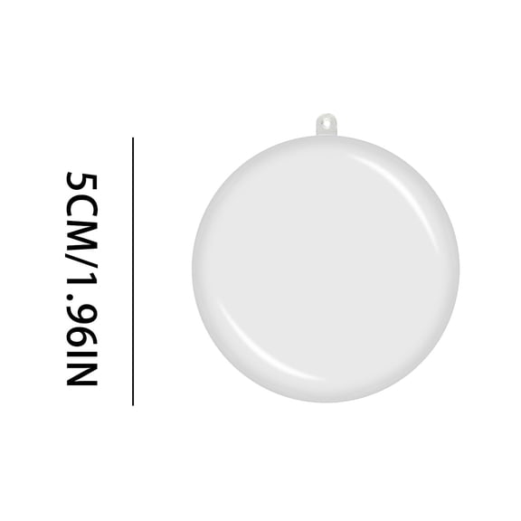 VerPetridure 5Pcs Empty Christmas Decoration Ball 5Cm Christmas Decorations Ball Transparent Can Open Christmas Clear Ornament 5Pcs