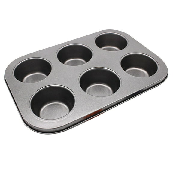 VerPetridure 6 Semi-Circular Carbon Steel Non-Stick Cake Baking Molds 6 Semi-Circular Carbon Steel Non-Stick Cake Baking Moldscarbon Steel Half Ball Mould Diy Chocolate Cupcake Cake Muffin Baking Mold
