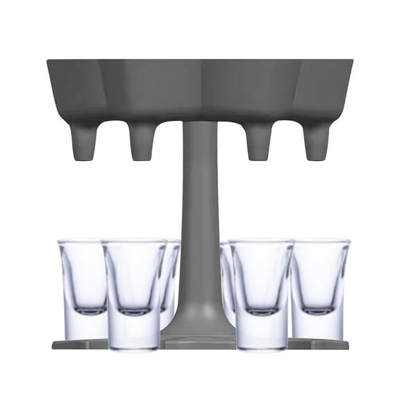 VerPetridure 6 Shot Glass Dispenser and Holder -Dispenser For Filling Liquids, Shots Dispense