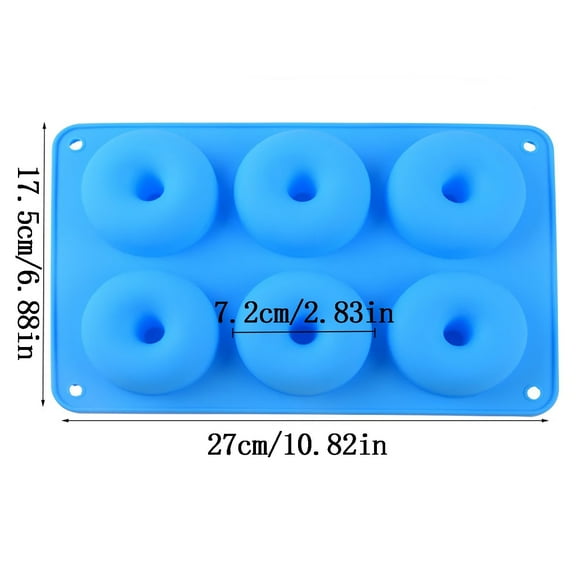 VerPetridure 6 With Donut Mold Cake Shape Cookie Cookie Model Candy Mold DIY Silicone