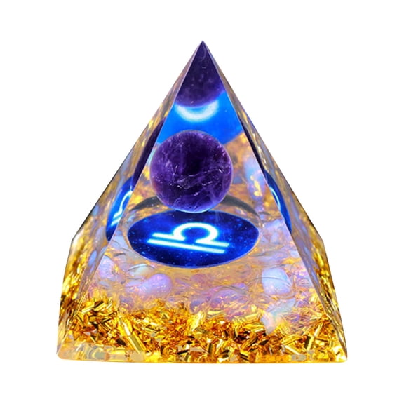 VerPetridure 6CM Zodiac Chakra Crystal Protects Positive Energy Crystal Epoxy Ornaments