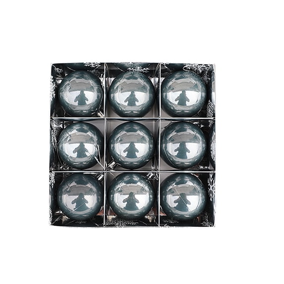 VerPetridure 9 Christmas Tree Decoration Balls 6Cm Pearl Ball Gray 60mm Christmas Xmas Tree Ball Bauble Hanging Home Party Ornament Decor