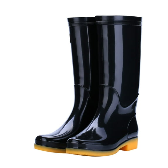 VerPetridure Adult High-top Non-slip And Waterproof Rain Boots With Velvet And Wear-resistant