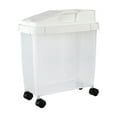 thumbnail image 1 of VerPetridure Airtight Rice Storage Container 20 Lbs Bulk Food Container Bin with Wheels and Measuring Cup -Perfect for Rice Flour Cereal Pet Food Storage(White), 1 of 6