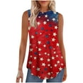thumbnail image 1 of VerPetridure America Flag Shirt for Women Red White Blue Star Graphic Patriotic Shirt 4th of July Memorial Summer Tops Tee, 1 of 6