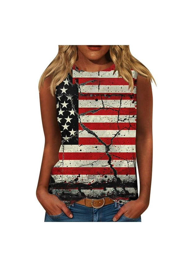 America Flag Shirt for Women Red White Blue Star Graphic Patriotic Shirt 4th of July Memorial Summer Tops Tee
