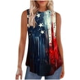 thumbnail image 1 of VerPetridure America Flag Shirt for Women Red White Blue Star Graphic Patriotic Shirt 4th of July Memorial Summer Tops Tee, 1 of 6