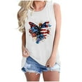 thumbnail image 1 of VerPetridure American Flag Print Tank Tops Women USA Stars Stripes Patriotic T Shirt Summer Loose Vest Tees, 1 of 4