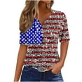 thumbnail image 1 of VerPetridure American Flag Shirt Women 4th of July Patriotic T Shirt Funny Stars Stripes Graphic Tee Independence Day T-Shirt Top, 1 of 5