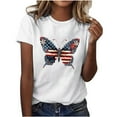 thumbnail image 1 of VerPetridure American Flag Shirt Women 4th of July Patriotic T Shirt Funny Stars Stripes Graphic Tee Independence Day T-Shirt Top, 1 of 5