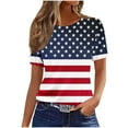 thumbnail image 1 of VerPetridure American Flag Shirt Women 4th of July Patriotic T Shirt Funny Stars Stripes Graphic Tee Independence Day T-Shirt Top, 1 of 4