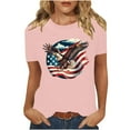 thumbnail image 1 of VerPetridure American Flag Shirt Women 4th of July Patriotic T Shirt Funny Stars Stripes Graphic Tee Independence Day T-Shirt Top, 1 of 8