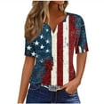 thumbnail image 1 of VerPetridure American Flag Shirt Women 4th of July Patriotic T Shirt Funny Stars Stripes Graphic Tee Independence Day T-Shirt Top, 1 of 5