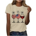 thumbnail image 1 of VerPetridure American Flag Shirt Women 4th of July Patriotic T Shirt Funny Stars Stripes Graphic Tee Independence Day T-Shirt Top, 1 of 4